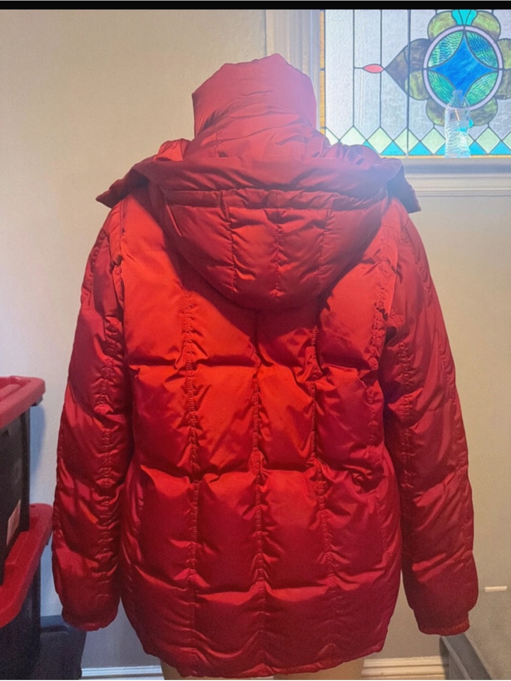 Moncler Men’s Red Hooded Puffer Coat